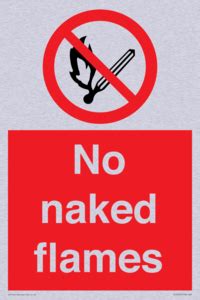 No Naked Flames From Safety Sign Supplies