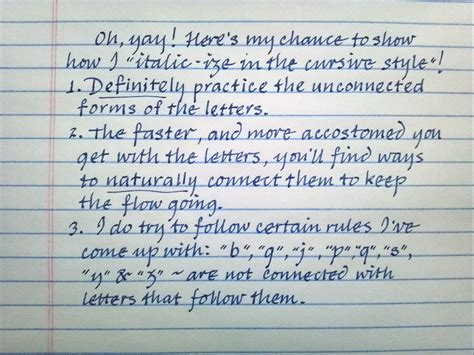 Examples Of Cursive Italic Broad Or Edged Pen Calligraphy The