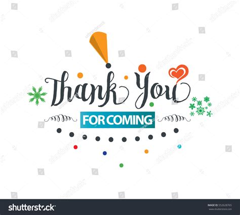 Thank You Coming Lettering Greeting Card 库存矢量图（免版税）552628765 Shutterstock