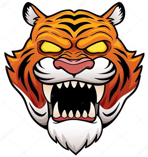 Baixar Desenho de cara de tigre Ilustração de Stock Rosto de