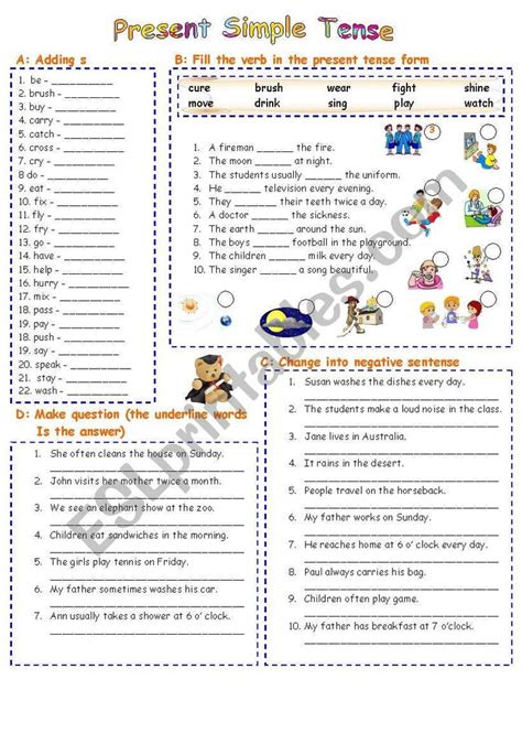 12 Grammar Worksheet Present Perfect Positives Negatives And Questions