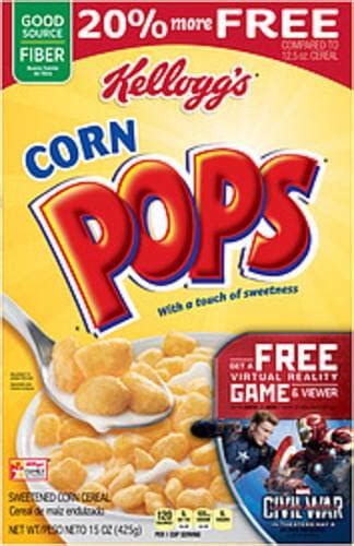 Kelloggs Corn Pops Cereal 15 Oz Nutrition Information Innit