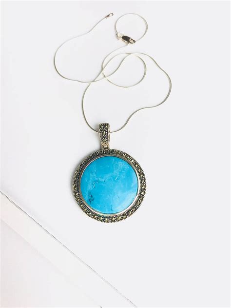 Boho Turquoise Necklace Boho Jewelry Bohemian Turquoise Etsy