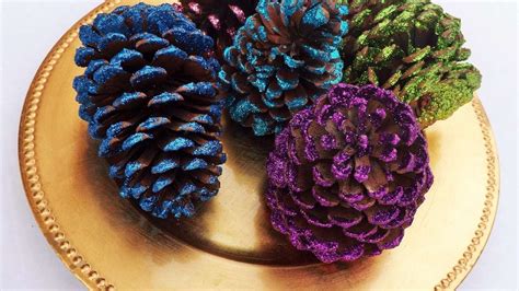 How To Make Beautiful Glittered Pine Cones Diy Crafts Tutorial