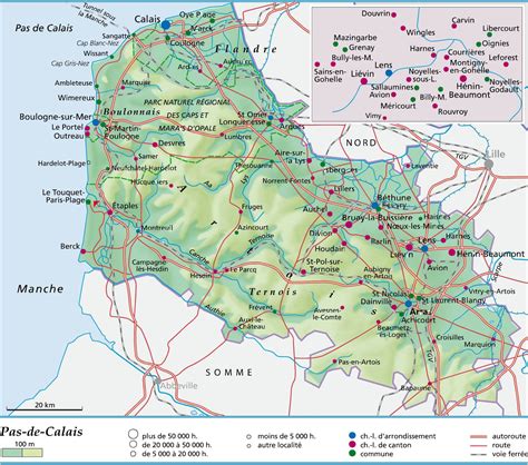 Carte Du Pas De Calais Pas De Calais Carte Du Département 62