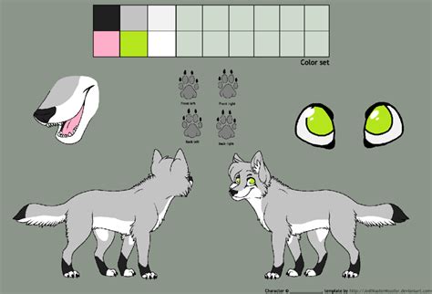 Fursona Reference Sheet Made By Cosmicskunk By Sagwagianhowl On
