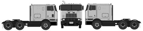 1981 International 9800 Heavy Truck Blueprints Free Outlines