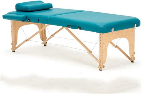 Massage Tables 2 Section Lightweight Folding Wooden Massage Table Portable Beauty Salon Chair
