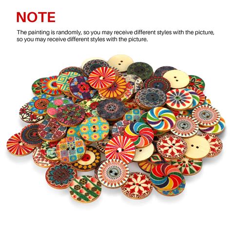 Eeekit Vintage Flowers Multi Color Button Sewing Fasteners 100 Pieces