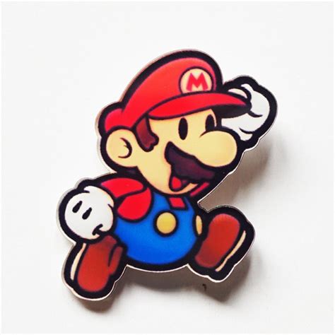 1pcs Cartoon Harajuku Kawaii Super Mario Acrylic Pin Brooch Icon