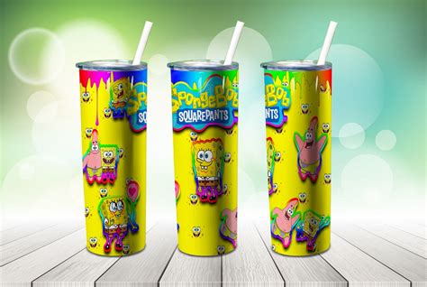 Spongebob Tumbler Design Png Squarepants Png Patrick Png Etsy