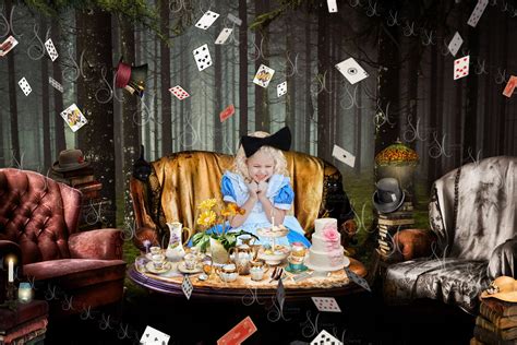 Alice In Wonderland Digital Background For Photoshop Etc Etsy