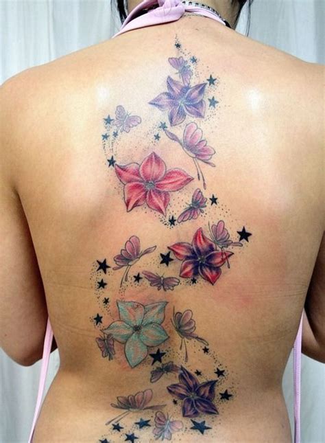 Beautiful Full Back Flower Tattoos For Women Flower