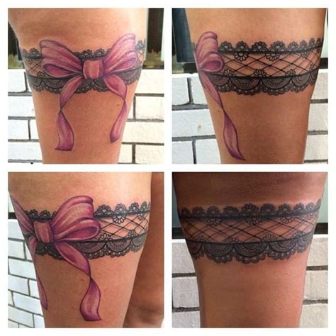 15 exquisite lace garter tattoos lace garter tattoos garter tattoo lace bow tattoos