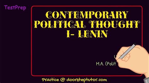 Lenin Contemporary Political Thought Ideology Views Democracy Political Science Youtube
