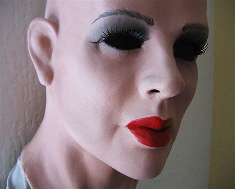 Latex Mask Kate Lashes Real Female Rubber Sissy Transgender Woman T