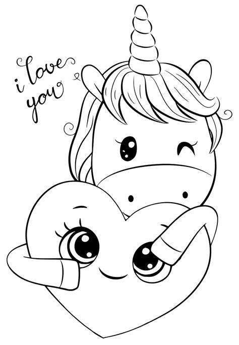 Easy Cute Unicorn Coloring Pages Coloring Pictures