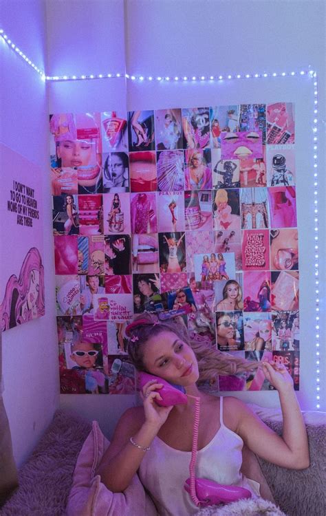 Boujee Pink Aesthetic Wall Collage Kit Y2k Photo Wall Trendy Etsy In