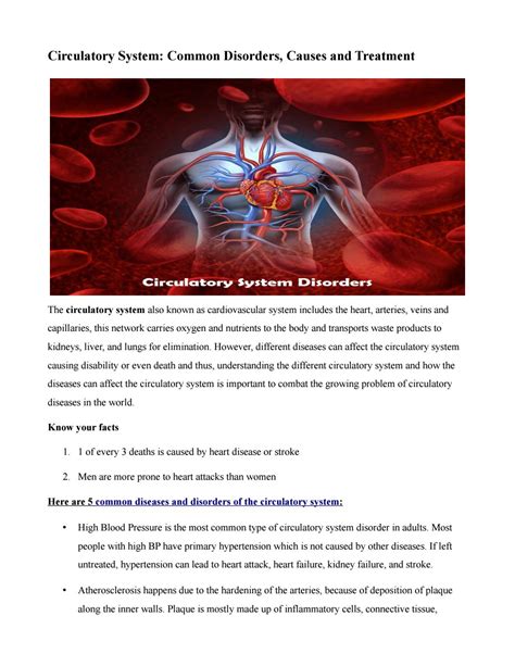 Common Circulatory System Diseases By Truworth Wellness Issuu