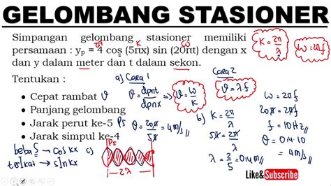 PEMBAHASAN SOAL GELOMBANG STASIONER UJUNG BEBAS Fisika SMA Kelas 11