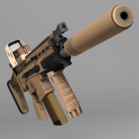 3d assault rifle fn scar-h model