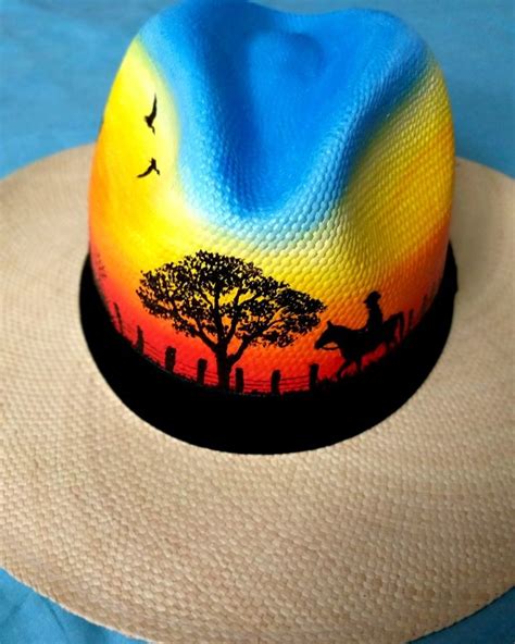 Pin De Melba Rodriguez En Pintar Sombreros Sombreros Pintados A Mano