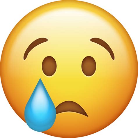 Penting Sad Emoji No Background Gambar Stiker