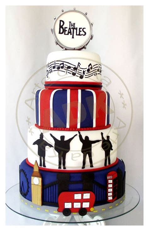 Inspiração Beatles Birthday Cake Beatles Birthday Beatles Cake