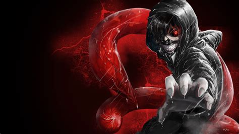 We have an extensive collection of amazing background images carefully chosen by our community. Wallpaper : illustration, anime, red, Kaneki Ken, Tokyo Ghoul, darkness, screenshot, computer ...