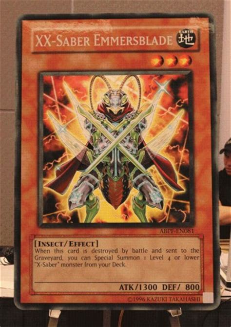 It is also known as swiss saber card. Yu-Gi-Oh! TCG Event Coverage » Absolute Powerforce Preview: XX-Saber Emmersblade