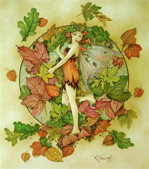Autumn Leaf Fairy Painting By Linda Ravenscroft Fine Art America