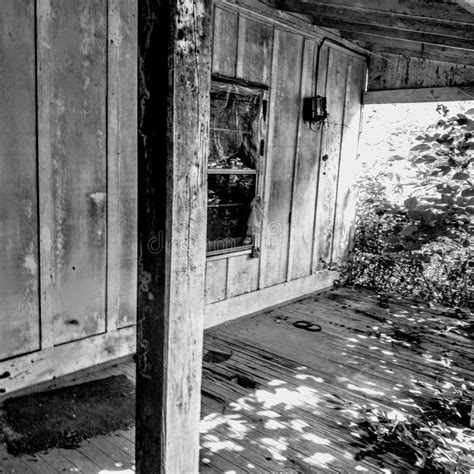 Abandoned House Porch Stock Photo Image Of White Road 225592206