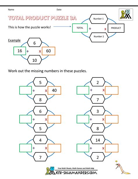Add and subtract unlike fractions puzzles. Math Puzzle Worksheets 3rd Grade