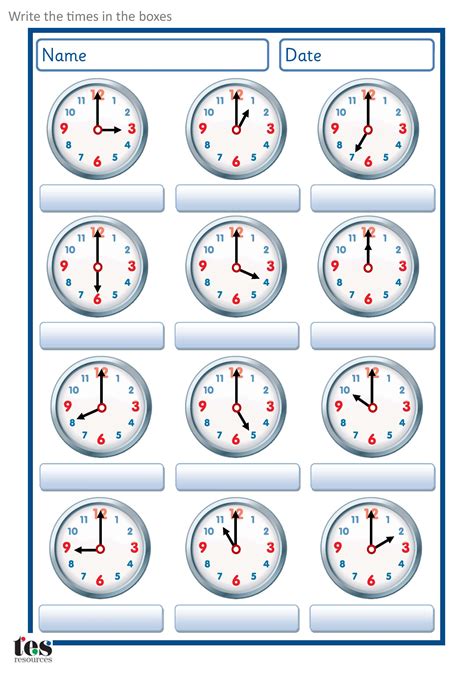 How To Read A Clock Worksheets