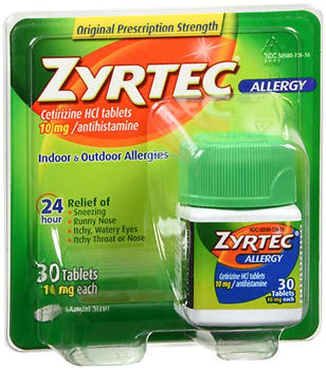Zyrtec Allergy 10 Mg Tablets Blister Pack 14 Ct The Online Drugstore