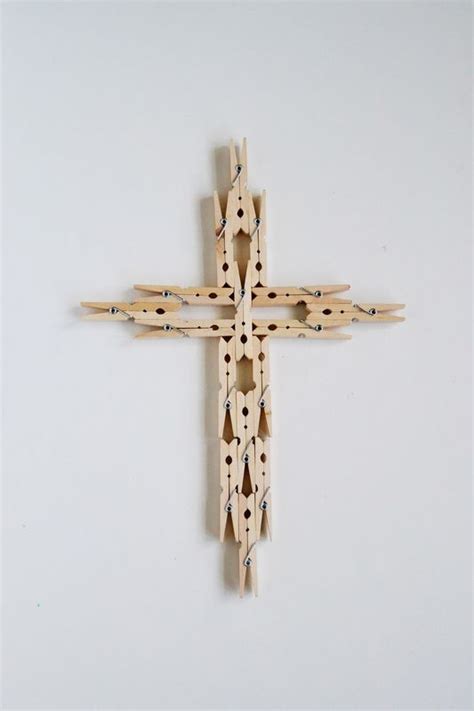 How To Make A Clothespin Cross Clothespin Cross Cross Crafts