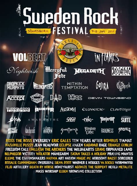 Seit wochen und monaten wartet der veranstalter auf entscheidungen, ob nun festivals und großveranstaltungen im juni 2021 stattfinden. Sweden Rock Festival 2021 - 09/06/2021 (4 days ...