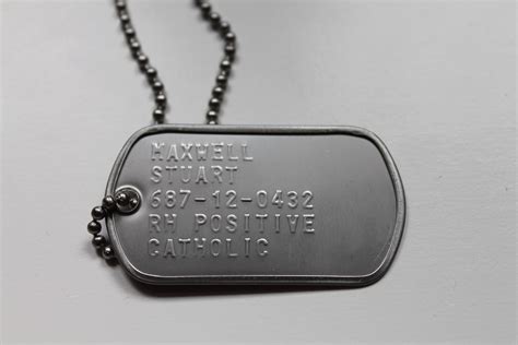 We did not find results for: File:US Dog Tag with Surname, First name, Social Security ...