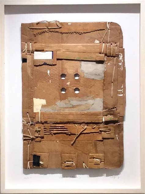 Russell Deyoung Upstate Brown Contemporary Mixed Media Cardboard
