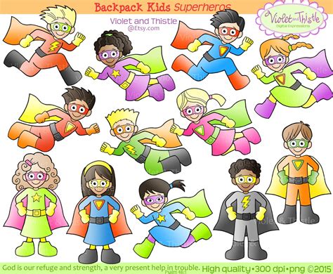 Superhero Kids Clipart Clip Art Super Hero Kids Flying Running