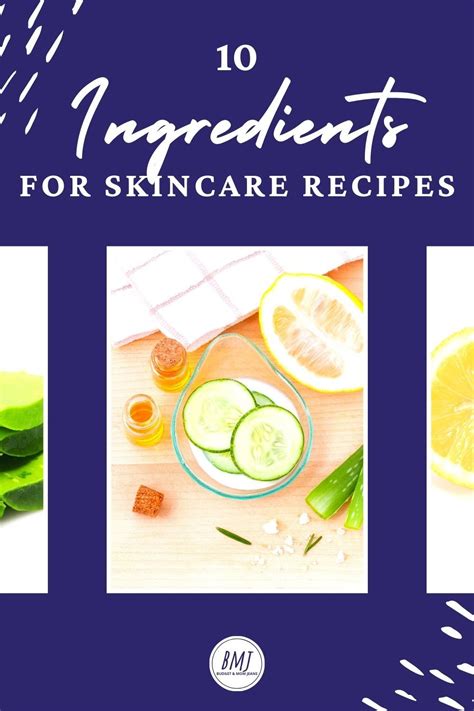 10 Ingredients For Skincare Recipes Homemade Skin Care Recipes Skin