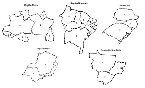 Mapas Sobre As Regioes Brasileiras Para Colorir Suporte Geografico Images