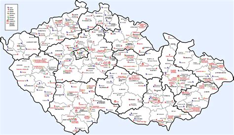 Карта Чехии на русском языке с городами Подробная карта Чехии Туристер Ру