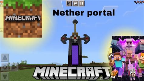 Sword Nether Portal Design Today I Made A New Nether Potal Youtube