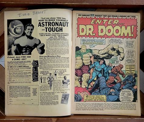 Fantastic Four 57 Vg Marvel 1966 Classic Dr Doom Silver Surfer