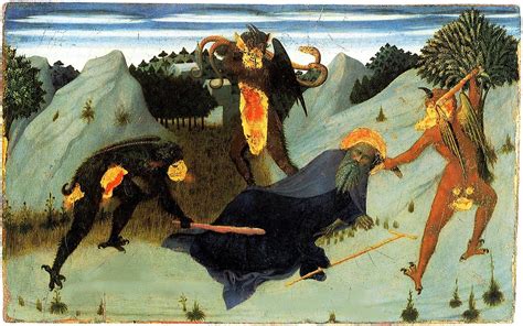Sassetta Saint Anthony Beaten By Devils 1432 Painting Art Saint Antony