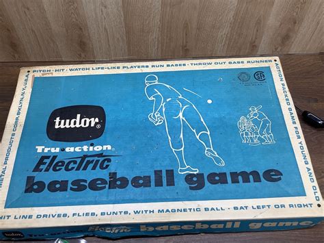 Vintage 1960s Tudor Electric Baseball Game Tru Action Complete Tested
