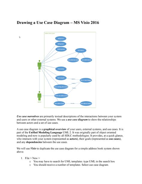 Tutorial Use Case Diagram Visio 2016 Drawing A Use Case Diagram