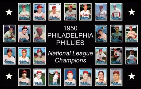 1950 Philadelphia Phillies World Series Team Photo Poster Man Cave