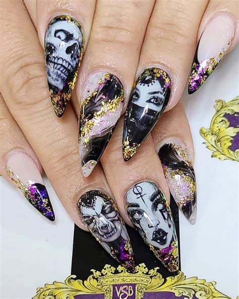 Come On You Want A Halloween Themed Stiletto Nails Art Ideas Lilyart